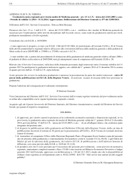 Graduatoria unica regionale provvisoria