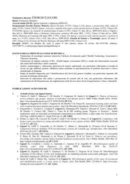 Nominativo docente: GIORGIO LIGUORI Ruolo