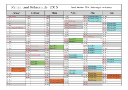 Reiten und Relaxen _ de 20 1 5 Stand: Oktober 2014, Ànderungen