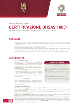 CERTIFICAZIONE OHSAS 18001