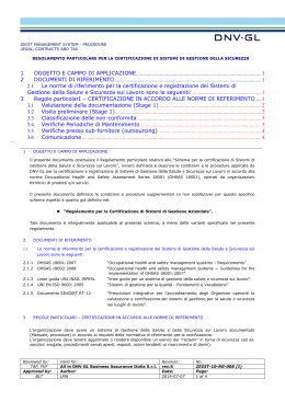 REGOLAMENTO PARTICOLARE SCR (OHSAS 18001)