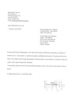 Domanda - Kiwanis - Distretto Italia San Marino