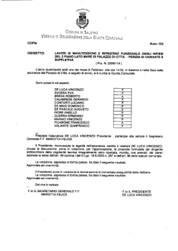 OGGETTO: LAVORI DI MANUTENZIONE E RIPRIS`I1NO