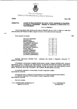 OGGETTO: LAVORI DI REALIZZAZIONE DEI NUOVI UFFICI