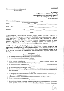 Schema esenw/r`ﬁcaiivo della domanda