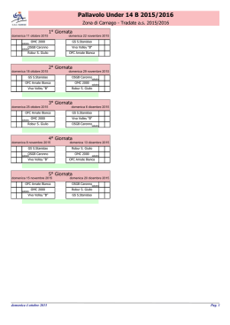 Pallavolo Under 14 B 2015/2016