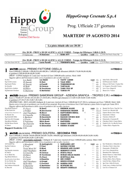 scarica il programma completo della serata