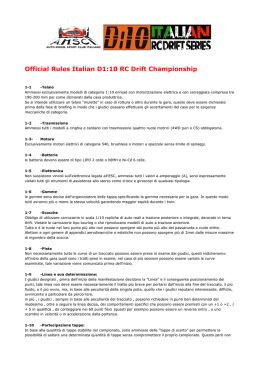 Official Rules Italian D1:10 RC Drift Championship
