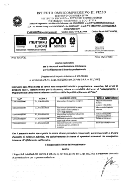 Avviso esplorativo - istituto omnicomprensivo di pizzo(vv)