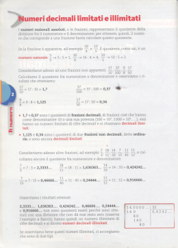umer&icirc; decimali limitati e illimitati
