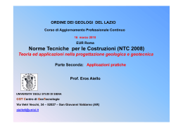 Norme Tecniche per le Costruzioni (NTC 2008)