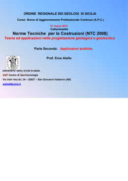 NTC 2008 - Ordine Regionale dei Geologi Di Sicilia