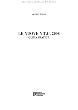 Le nuove N.T.C. 2008 - Guida pratica