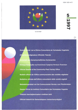 Boletfll ncial de la Oficina Comunitaria de - CPVO