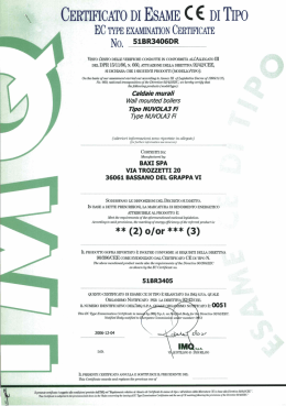 \ CERTIFICATO DI ESAME C E DI TIPO