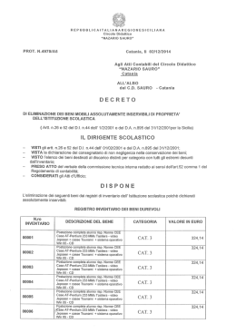 Decreto Di Eliminazione Beni Mobili Inservibili
