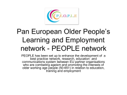 Pan European Older People`s Learning and Employment