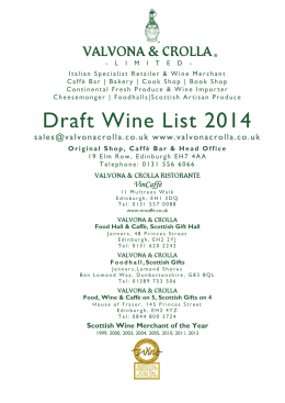 Draft Wine List 2014