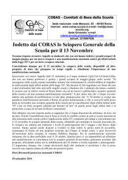 Sciopero generale 13 novembre - Istituto Comprensivo di Roccastrada