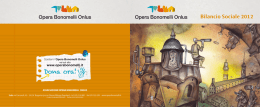 OPERA BONOMELLI ONLUS - BILANCIO SOCIALE 2012