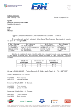 Semifinali - Federazione Italiana Nuoto