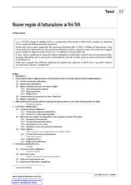 Nuove regole di fatturazione ai fini IVA 2013