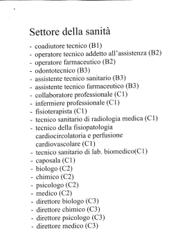 Settore della Sanit&agrave;