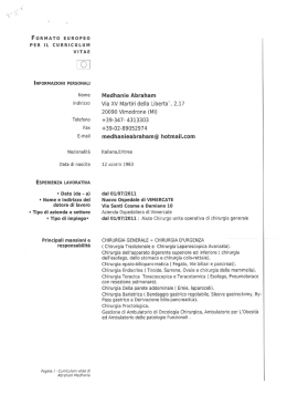 FORMATO EUROPEO PER IL CURRICULUM