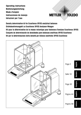 Operating instructions Density determination kit for