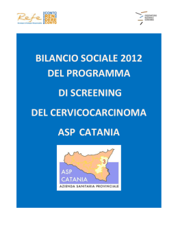 BILANCIO SOCIALE 2012 DEL PROGRAMMA DI SCREENING DEL
