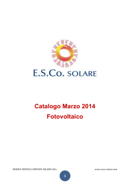 Catalogo Marzo 2014 Fotovoltaico