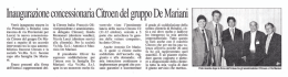 Inaugurazione concessionaria Citroen del Gruppo De Mariani