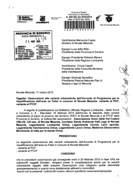 Osservazione 1 - Provincia di Sondrio