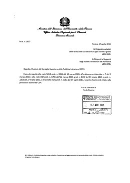 Chiarimenti - Elezione Consiglio Superiore