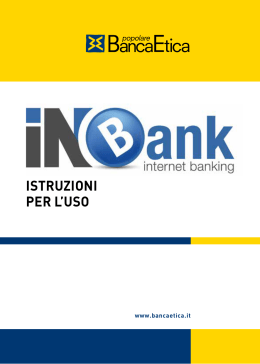 InBank - istruzioni per l`uso
