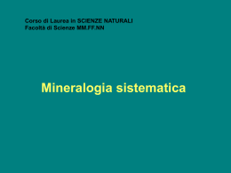 Min sist_1 - Dipartimento di Scienze della Terra e Geoambientali