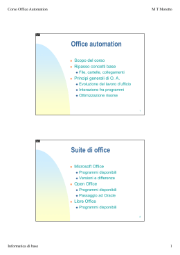Office automation Suite di office