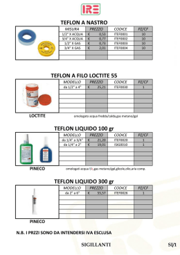 TEFLON A FILO LOCTITE 55 TEFLON A NASTRO
