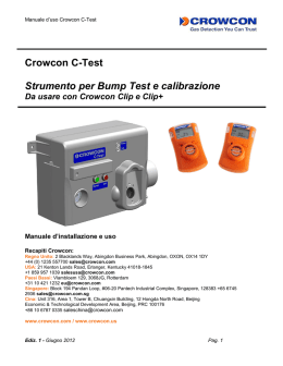 Crowcon C-Test Strumento per Bump Test e calibrazione Da usare