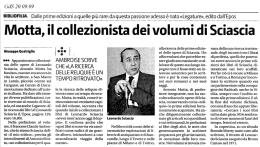 Motta," collezionista dei volumi di Sciascia