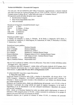 Verbale del 09/06/2014 - Personale del Comparto