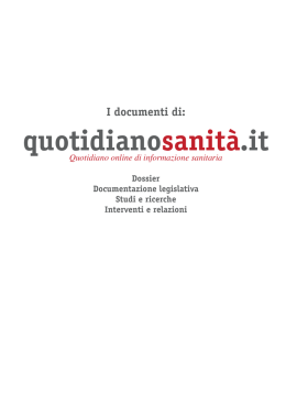 Relazione illustrativa - forum trapianti italia
