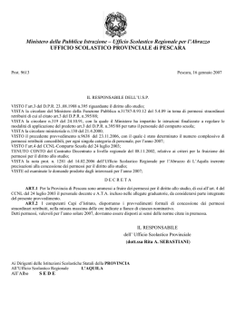 Ministero della Pubblica Istruzione &ndash; Ufficio Scolastico Regionale