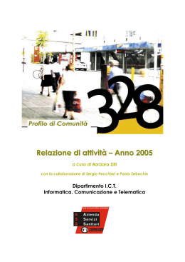 Relazione di attività 2005 - Azienda per i Servizi Sanitari n.1 Triestina