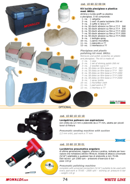 OPTIONAL cod. 10 60 22 00 04 cod. 10 60 10 10 18 cod. 10 60 10