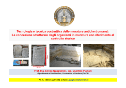 Tecnologia e tecnica costruttiva delle murature antiche (romane). La