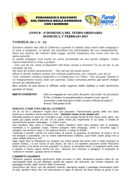 4ª domenica del tempo ordinario domenica 1º febbraio 2015 vangelo