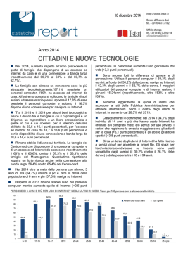 CITTADINI E NUOVE TECNOLOGIE
