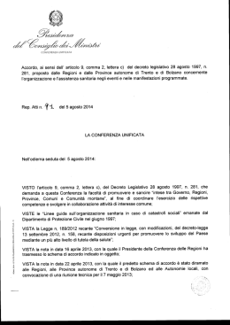 Organizzazione e assistenza sanitaria negli eventi e nelle