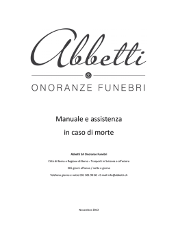 Manuale e assistenza in caso di morte